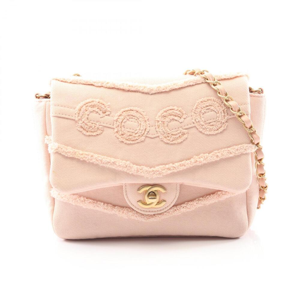 Chanel COCO Shoulder Bag Denim Pink